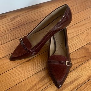 Isola Red Leather Ballet Flats size 8.5